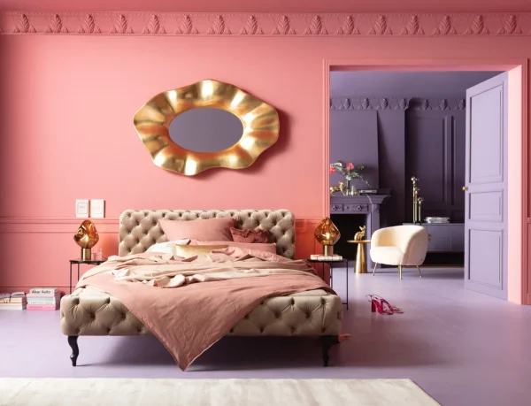 Letto Desire velluto ecru 160x200cm - KARE