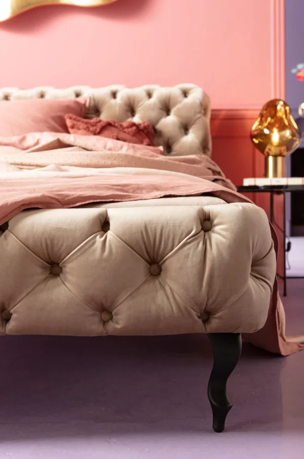 Letto Desire velluto ecru 160x200cm - KARE