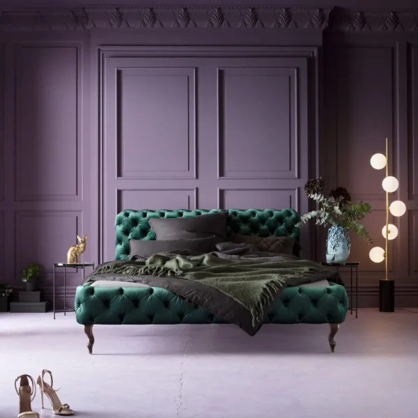 Letto Desire velluto verde 160x200cm - KARE