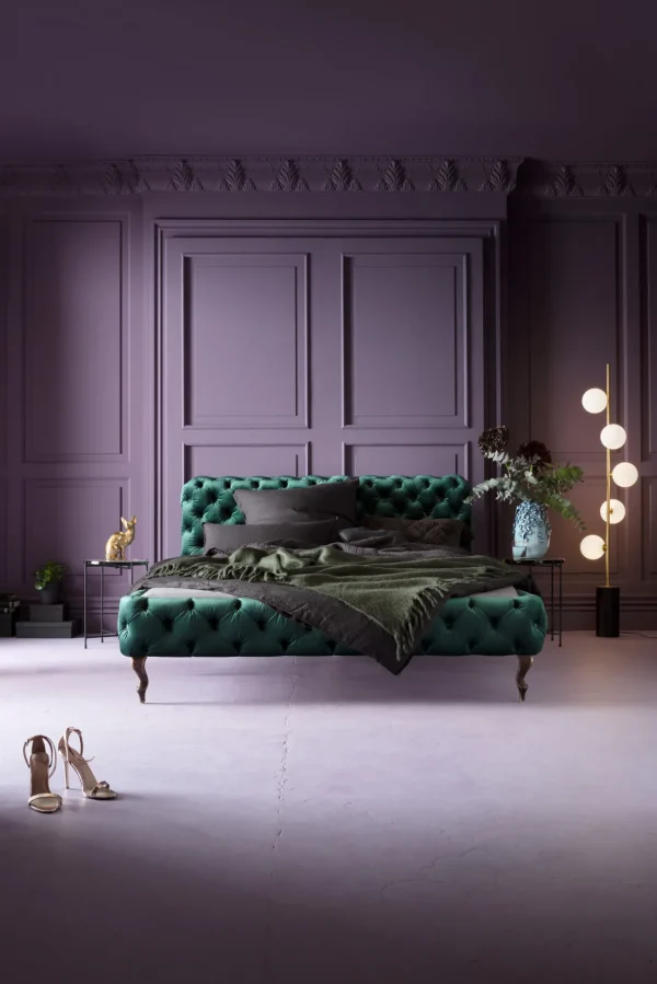 Letto Desire velluto verde 160x200cm - KARE