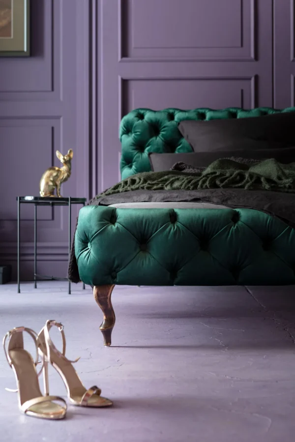 Letto Desire velluto verde 160x200cm - KARE