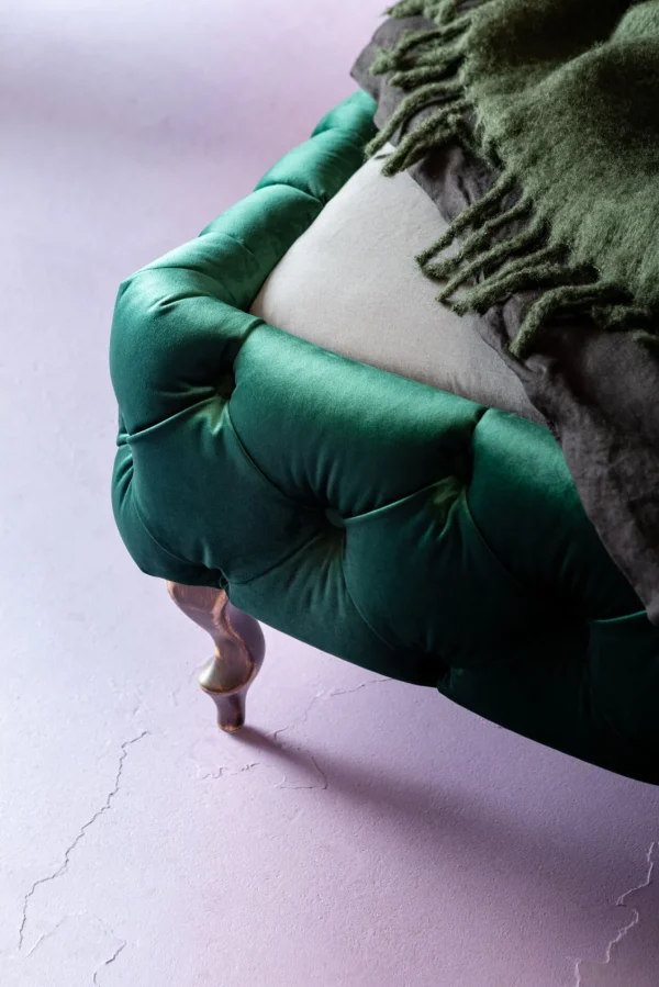 Letto Desire velluto verde 160x200cm - KARE