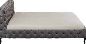 Letto Desire 180x200cm Velluto Grigio Argento - KARE