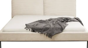 Letto East Side velluto a coste crema 180x200 - KARE