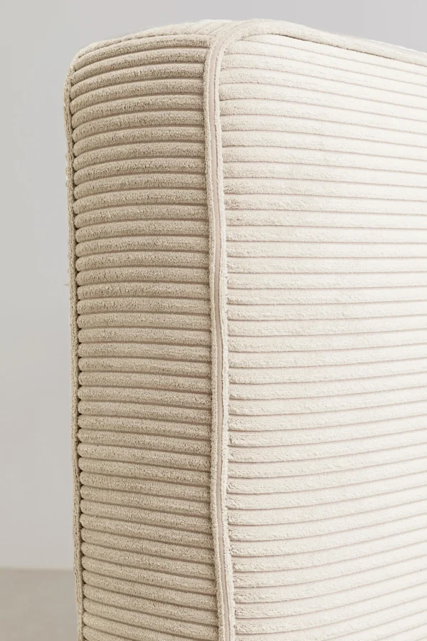 LETTO EAST SIDE VELLUTO A COSTE CREMA 160X200 - KARE