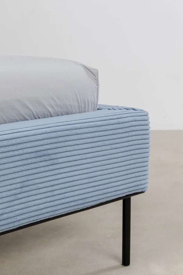 Letto East Side velluto a coste blu 160x200 - KARE