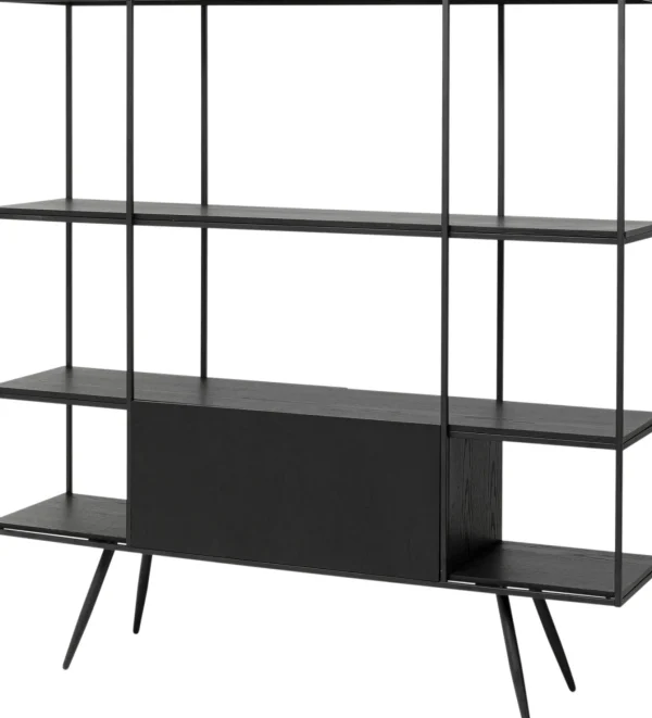 Libreria Cosy Sixties Nero 180x183cm - KARE