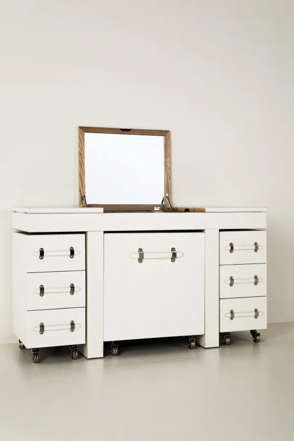 Mobile Trucco Diva Croco Bianco - KARE