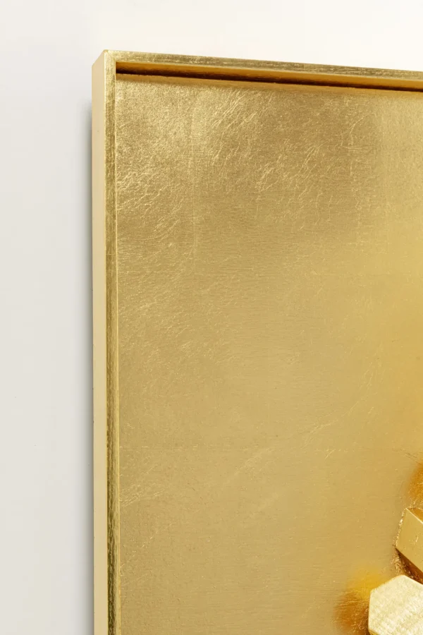 Oggetto da parete Mikado Oro 120x120cm - KARE