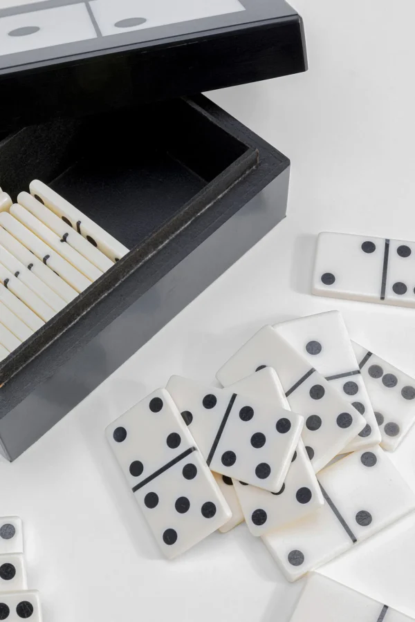 Oggetto decorativo Domino nero/bianco 14x5cm - KARE