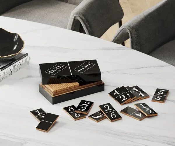 Oggetto decorativo Domino nero 24x7cm - KARE