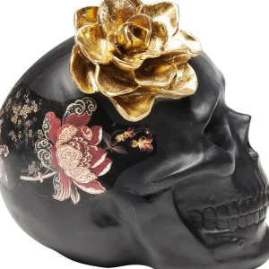 OGGETTO DECORATIVO FLOWER SKULL 22CM - KARE
