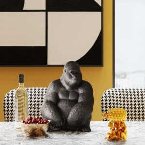 Oggetto Decorativo Monkey Gorilla Side Medio Nero - KARE