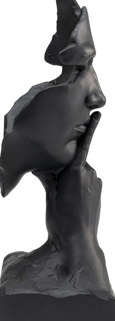 Oggetto decorativo Quiet Face nero 31cm - KARE