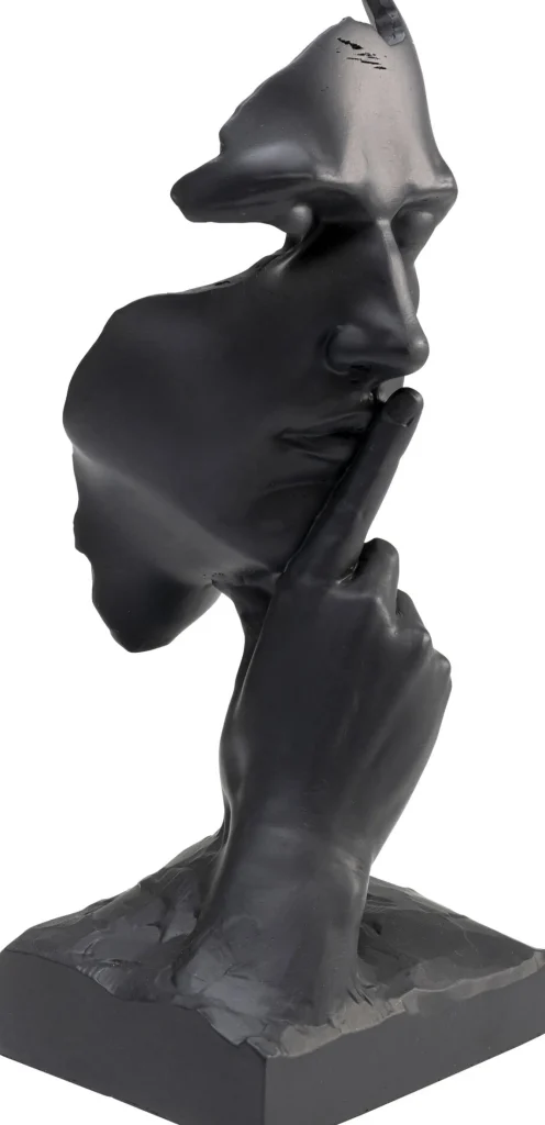 Oggetto decorativo Quiet Face nero 31cm - KARE
