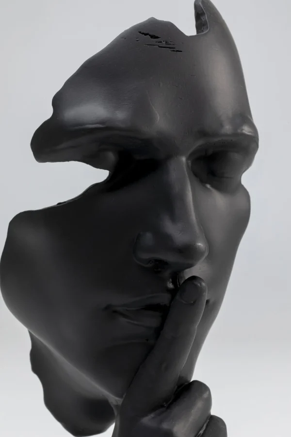 Oggetto decorativo Quiet Face nero 31cm - KARE