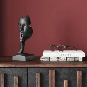 Oggetto decorativo Quiet Face nero 31cm - KARE