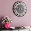 Orologio da parete Leonardo grigio/oro - KARE