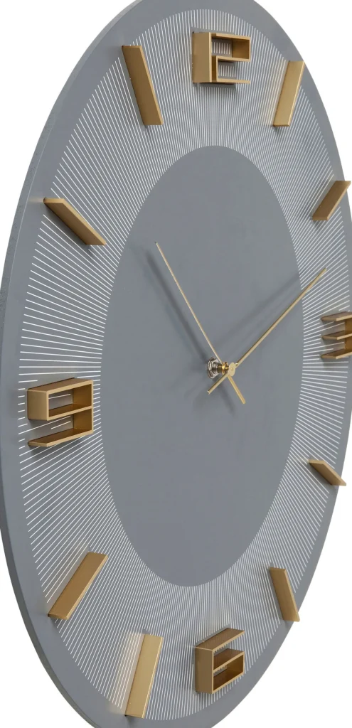 Orologio da parete Leonardo grigio/oro - KARE