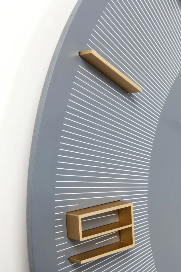 Orologio da parete Leonardo grigio/oro - KARE