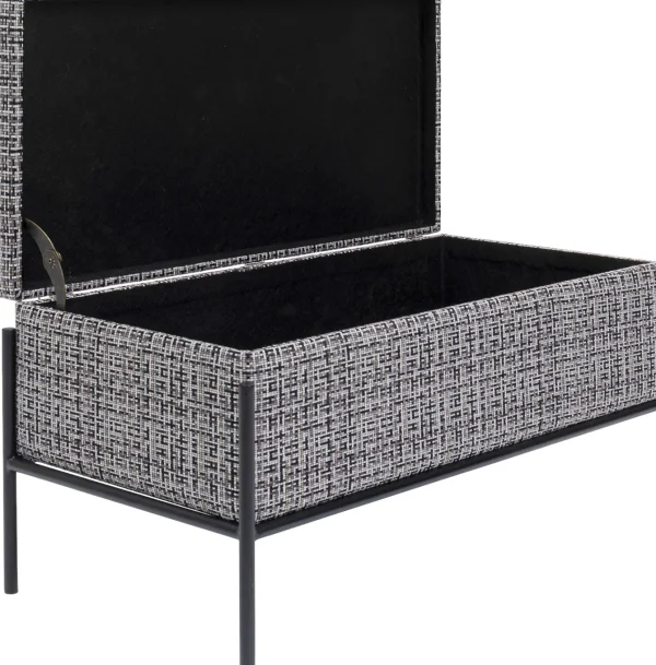 Panca Buttons Storage Bianco&Nero Piccolo - KARE