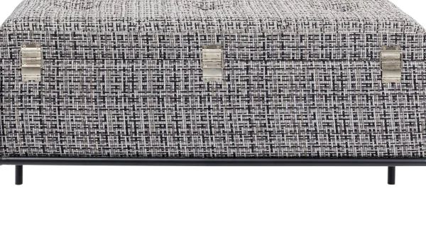 Panca Buttons Storage Bianco&Nero Piccolo - KARE