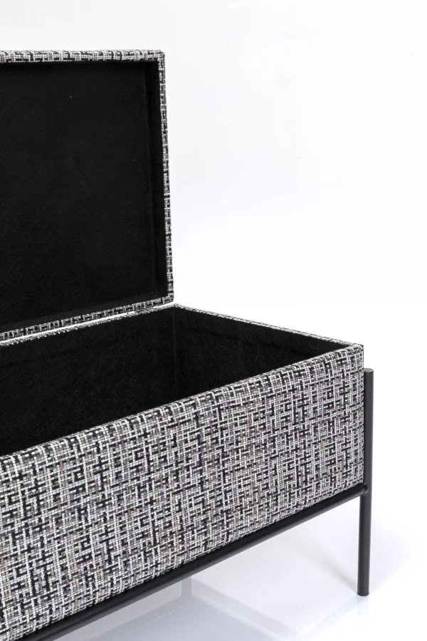 Panca Buttons Storage Bianco&Nero Piccolo - KARE