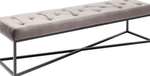 PANCA CROSSOVER GRIGIO/NERO 150X40CM - KARE