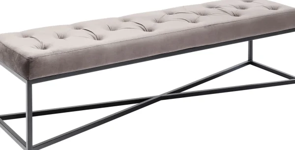 PANCA CROSSOVER GRIGIO/NERO 150X40CM - KARE