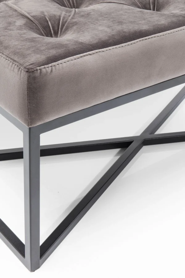PANCA CROSSOVER GRIGIO/NERO 150X40CM - KARE