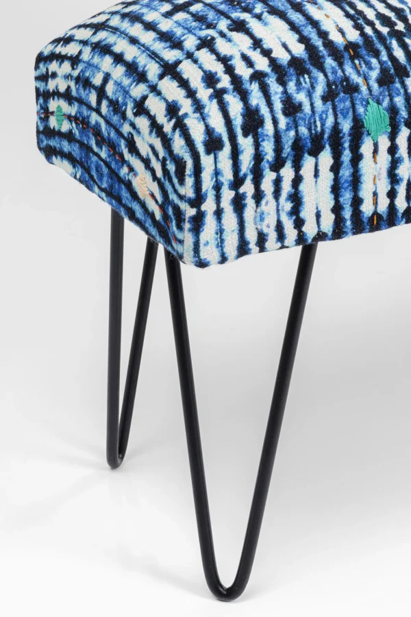 Panca Desna Patchwork blu 80cm - KARE