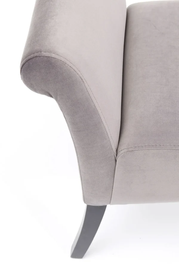 Panca Imbottita Motley Velluto Grigio-Argento - KARE