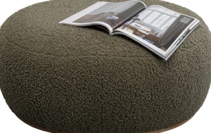 Panca Pebble Boucle verde oliva 81cm - KARE
