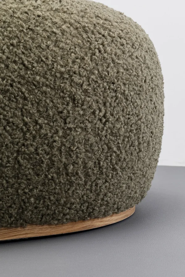 Panca Pebble Boucle verde oliva 81cm - KARE