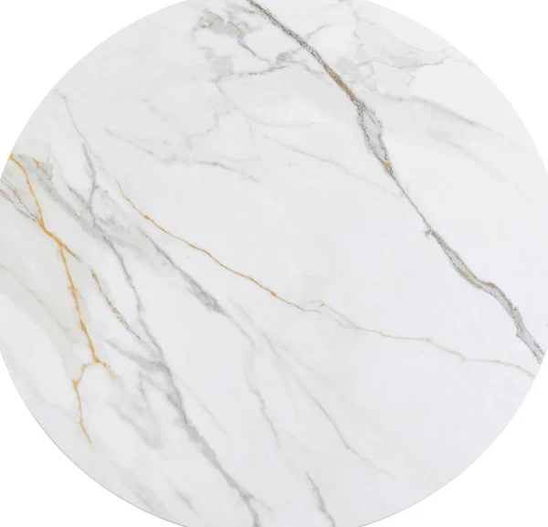 Piano tavolo rotondo ceramica Bianco Ø120cm - KARE