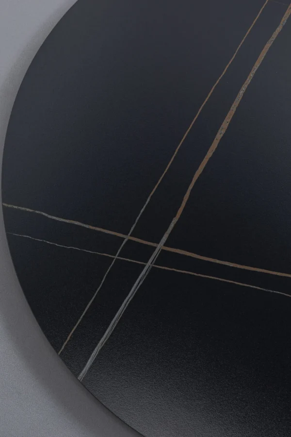 Piano tavolo rotondo ceramica nero Ø90cm - KARE