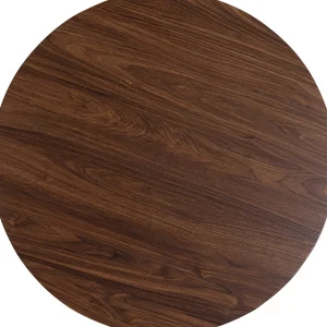 Piano tondo in MDF impiallacciato noce Ø80 cm - KARE