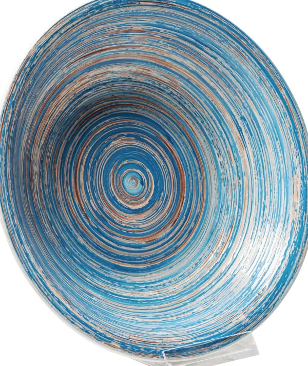 Piatto Fondo Swirl Blu Ø21cm - KARE