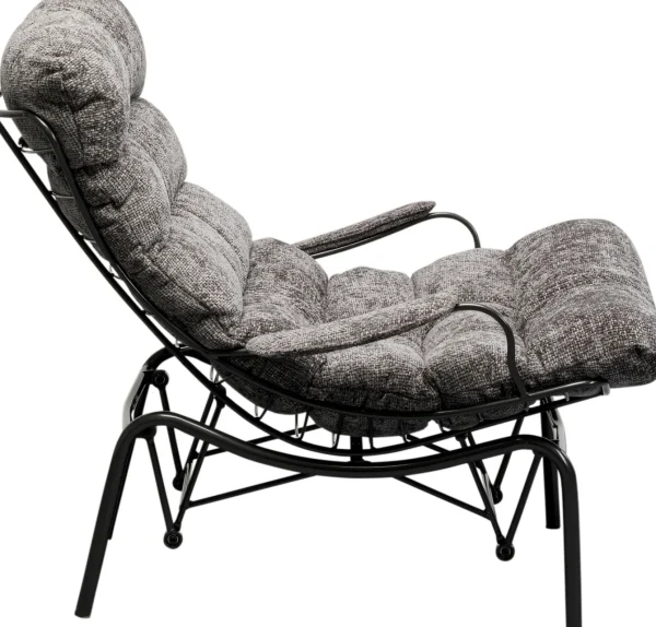 Poltrona + sgabello Vienna Swing Grigio - KARE