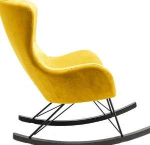Poltrona a dondolo Oslo giallo - KARE