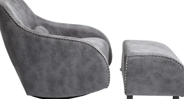 POLTRONA A DONDOLO SWING RITMO VINTAGE GRIGIO - KARE
