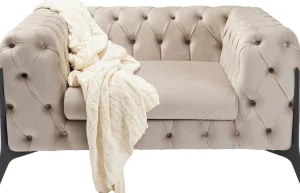 Poltrona Bellissima Velvet taupe 120cm - KARE