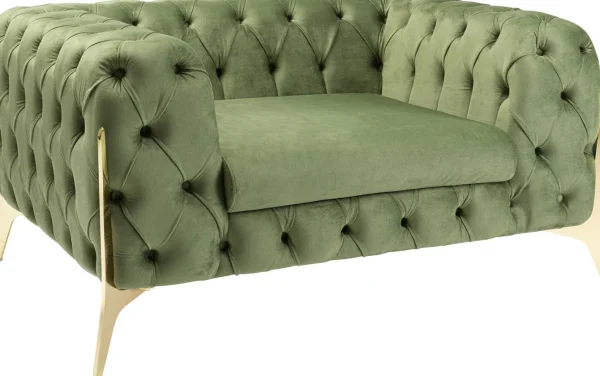 Poltrona Bellissima Velvet verde 120cm - KARE