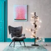 POLTRONA BLACK VICKY VELLUTO GRIGIO - KARE