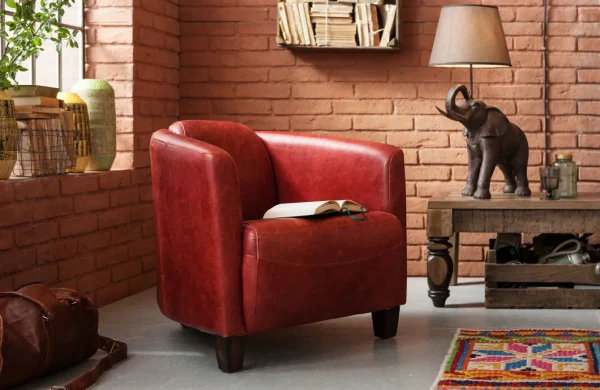 Poltrona Cigar Lounge rossa - KARE