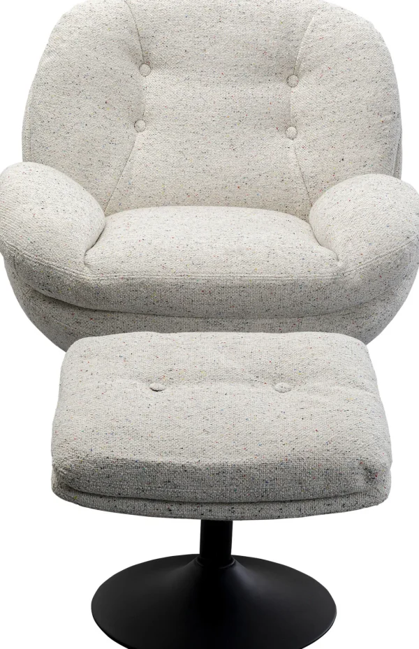 Poltrona girevole + sgabello Standford - KARE
