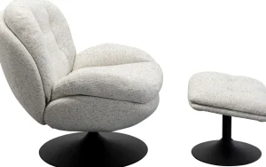Poltrona girevole + sgabello Standford - KARE