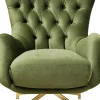 Poltrona girevole Bellissima velluto verde - KARE