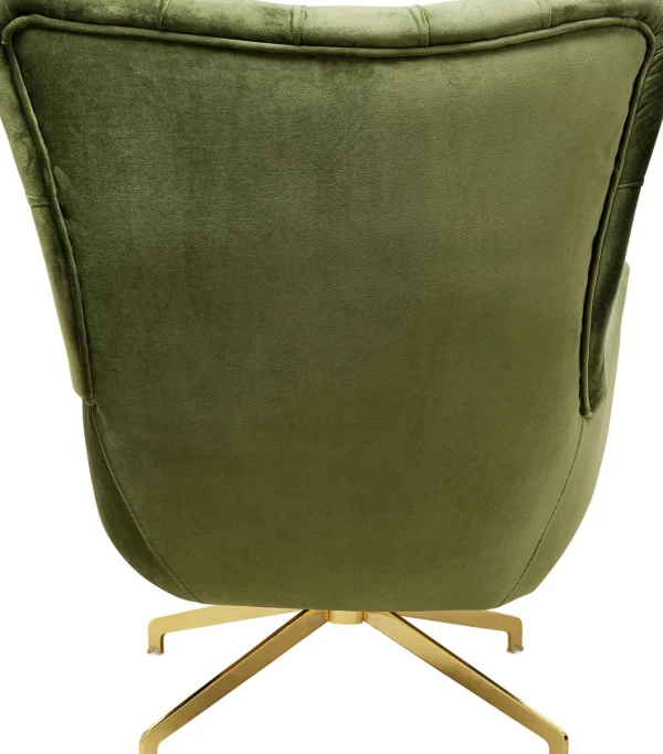 Poltrona girevole Bellissima velluto verde - KARE