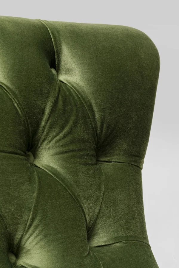 Poltrona girevole Bellissima velluto verde - KARE